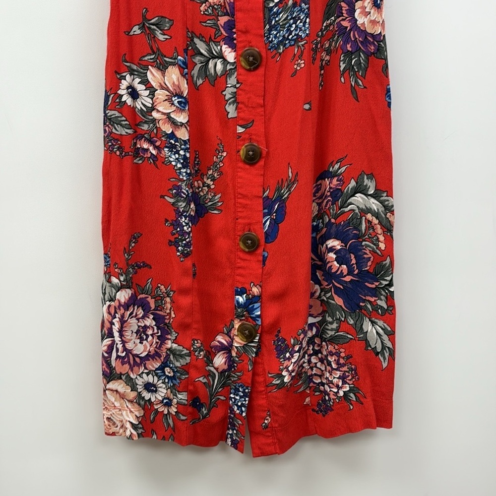 Anthropologie Red Floral Mini Dress - Picture 5 of 9